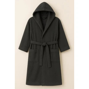 Model Home Pamuklu Kapşonlu Büyük Beden Atrasit Renkli BORNOZ4XL-5XL-6XL-7XL