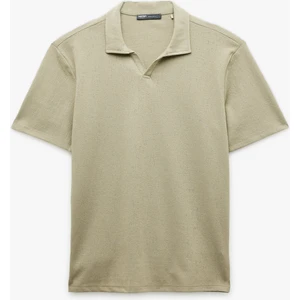 Pamuklu Regular Fit V Polo Yaka Kısa Kollu Tişört