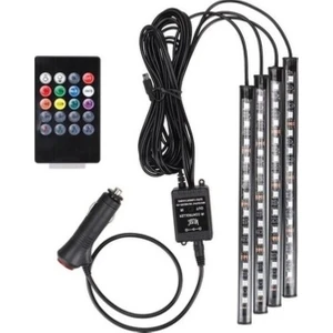 Araç Içi Ayak Altı Sese Duyarlı Rgb Şerit LED Aydınlatma 12 LED
