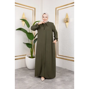 Salaş Kesim Aerobin Kumaş Ferace / Haki - F137