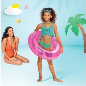 Intex 76 cm Jumbo Deniz Havuz Simidi 8 Yaş Üstü Için / Transparent Swim Tube - 59260
