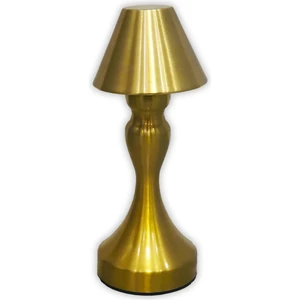 Şarjlı Dokunmatik Ayarlanabilir Işıklı 3 Modlu Dekoratif Gold Retro Sehpa Konsol Yemek Masa Lambası