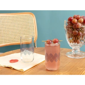 Madame Coco Musette Blue Rugs 4'lü Meşrubat Bardağı Seti 365 ml