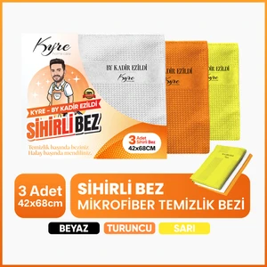Çok Amaçlı Sihirli Bez 3 Adet | Mikrofiber Kumaş | Üstün Parlaklık & Temizlik