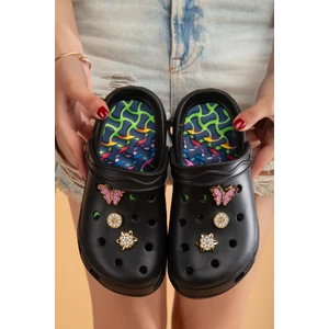 Masajlı Renkli Kaymaz Taban Aksesuarlı Yüksek Tabanlı Hastane Hemşire Plaj Deniz Cros Tipi Terlik