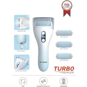 BCM-1138T Beyaz LED Ekran Göstergeli Turbo Modlu Su Geçirmez Ayak Bakım Törpüsü