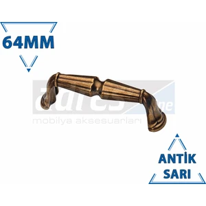 Çizgili Kulp 8'li 64mm Antik Sarı