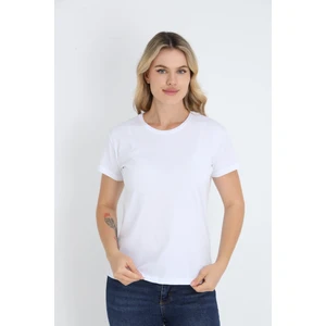 Nefes Alabilen %100 Pamuk Bisiklet Yaka Regular Fit Normal Kesim Baskısız Basic Tişört