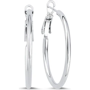 3 cm Halka Rhodium Küpe
