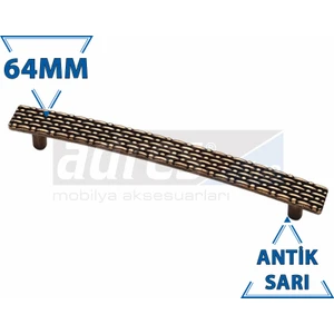 Hasır Kulp 4'lü 64mm Antik Sarı