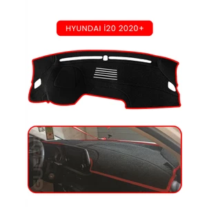 Hyundai I20 2020+TORPİDO Koruma Halısı Kırmızı Kenar