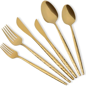 The Mia Shiny Çatal Kaşık Bıçak Takımı Gold 36 Parça