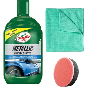 Turtle Wax Metalik Ptfe Katkılı Teflon Sıvı Cila 500 ml + Mikrofiber Bez + Cila Süngeri