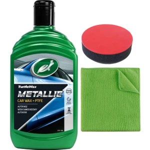 Turtle Wax Metalik Ptfe Katkılı Teflon Sıvı Cila 500 ml + Mikrofiber Bez + Cila Süngeri