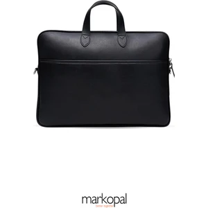 MORCA Macbook Kılıf Notebook Çanta Tablet Laptop Kılıfı 13"-14" Kapitone Desenli Deri Doğal Siyah
