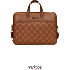 Macbook Kılıf Notebook Çanta Tablet Laptop Kılıfı 15"-16" Kapitone Desenli Deri