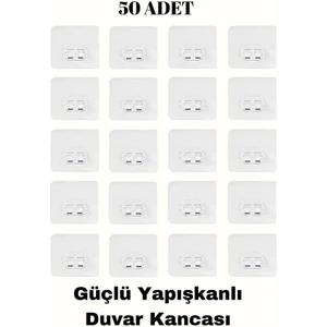 50 Adet Güçlü Kendinden Yapışkanlı Kancalar Köşe Rafı Banyo Rafı Duş Rafı Kancası, Su Geçirmez Askı 