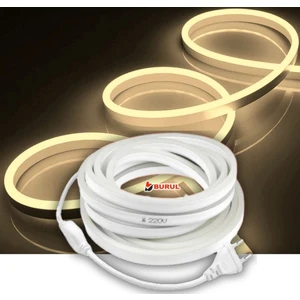 5 Metre Gün Işığı Neon Led Şerit Dış Mekan Silikonlu Esnek Dekoratif Aydınlatma 220v Fişli Sb-6509