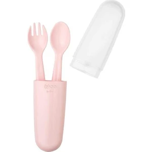 Wee Baby Saklama Kutulu Çatal Kaşık Seti - PEMBE