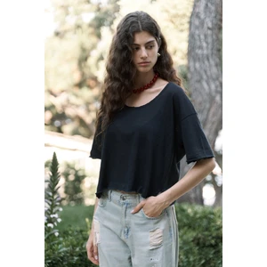 Ripley Yarım Kol Siyah T-Shirt