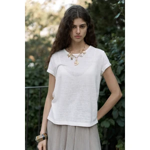 Suva Kısa Kol Ekru T-Shirt