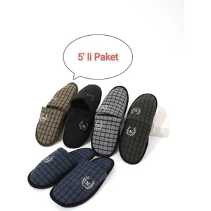 5'li Paket M Kışlık Terlik Ev Terliği Çeyiz Bohça Seti Misafir Terliği