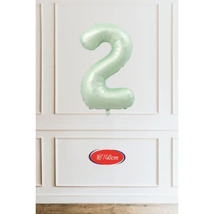 2 Yaş Yeşil Rakam Balon 16 Inç 40CM