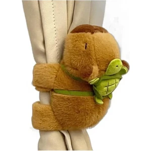 Sevimli Oturan Kapibara Capybara Bileklik Dekoratif Araba Aksesuarı Peluş Oyuncak 17 cm