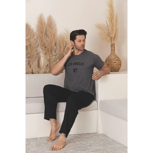 Erkek Ekose Desenli Kısa Kol Pijama Takımı