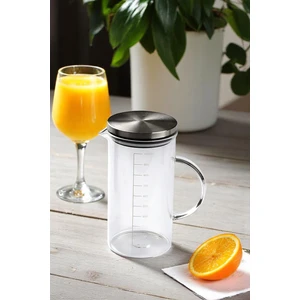 Classy Cam Ölçülü Çelik Kapaklı Sürahi 1000 ml
