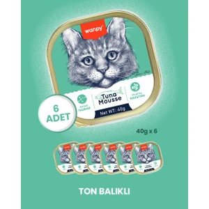 Kedi 40G 6'lı Ton Balıklı Alutray Yaş Mama