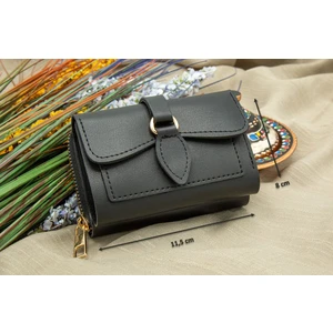 Defne Fermuarlı Akordiyon Kağıt ve Bozuk Para Bölmeli Kadın Cüzdan