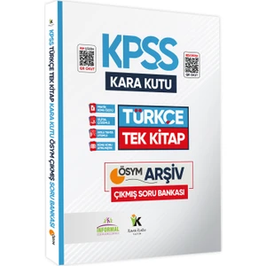 Karakutu Yayınları KPSS Türkçenin Kara Kutusu Tek Kitap Konu Özetli Dijital Çözümlü Çıkmış Soru Bankası