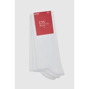 Ds Damat Beyaz 3'lü Çorap Set