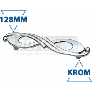 Asma Kulp 4'lü 128mm Krom
