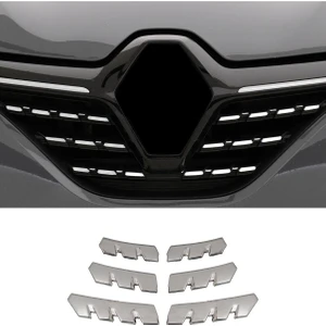 Renault Clio 5 Uyumlu 2019 Ve Üzeri Krom Ön Panjur 6 Parça Paslanmaz Çelik