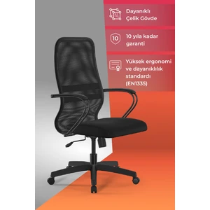 Ergolife Sit 8 Ofis Koltuğu | Bel Destekli, Ayarlanabilir Kolçaklı Bilgisayar Sandalyesi-DF.57.1.222