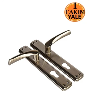 Gross AVM Truva Mat Nikel Yale Dış Çelik Kapı Kolu 1. Takım