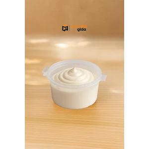 Sert Sos Kap 60 cc Saklama Kabı Ezme Meze Plastik Kapaklı Kase - 50 Adet