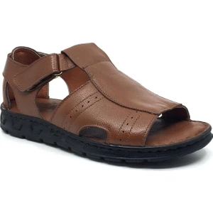 Taşpınar 301 %100 Hakiki Deri Ortopedik Erkek Yazlık Günlük Rahat Terlik Sandalet 40-45