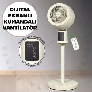 Uzaktan Kumandalı Dijital Göstergeli Sirkülasyonlu Stand Vantilatör