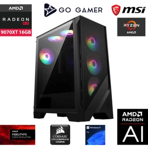 Go Gamer GA1326 Amd Ryzen 7 9800X3D / 32GB Ddr5 6000MHZ / 1tb Nvme SSD 5000-3600MB-SN Gen4 / Rx 9070XT 16GB / 240MM Sıvı Soğutma / Windows 11 Pro Masaüstü Bilgisayar