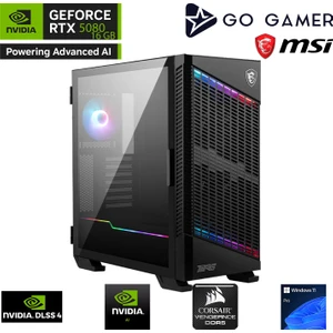 Go Gamer GA1223K Amd Ryzen 7 9700X / 64GB Ddr5 6000MHZ / 2tb Nvme SSD 6000-5000MB-SN / Rtx 5080 16GB / 360MM Sıvı Soğutma / Windows 11 Pro Masaüstü Bilgisayar