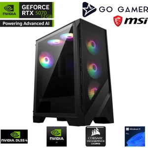 Go Gamer GA2058 Amd Ryzen 9 9950X / 64GB Ddr5 6000MHZ / 2tb Nvme SSD 6000-5000MB-SN / Rtx 5070 12GB / 240MM Sıvı Soğutma / Windows 11 Pro Masaüstü Bilgisayar