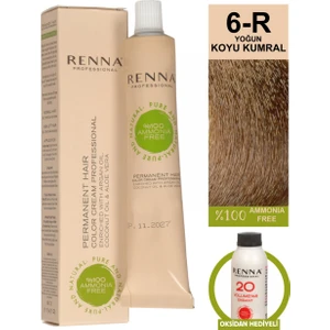 Amonyaksız Bitkisel Yıpranmış Saçlar İçin Saç Boyası 6-R Yoğun Koyu Kumral 60 ml