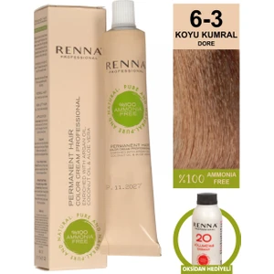 Amonyaksız Bitkisel Yıpranmış Saçlar İçin Saç Boyası 6-3 Koyu Kumral 60 ml