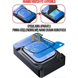 Huawei Watch Fit 4 Uyumlu Uygulama Aparatlı Pmma Güçlendirilmiş Nano Ekran Koruyucu