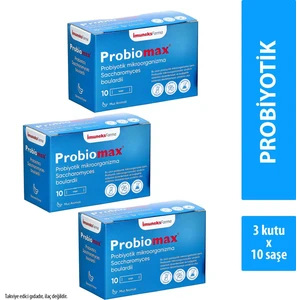 Imuneks Farma  Imuneks Farma Probiomax ® Probiyotik Mikroorganizma İçeren Şase Takviye Edici Gıda 10 Şase x 3 Adet