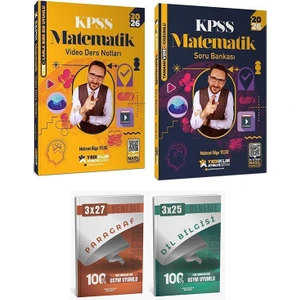 Yediiklim 2026 Kpss Matematik Atölye Video Ders Notları + Soru Bankası 2 Li Set - Mehmet Bilge Yıldız Yediiklim Yayınları