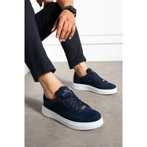 Erkek Sneaker Günlük Spor Ayakkabı Yüksek Taban Lacivert Beyaz - Rahat Tasarım Q5